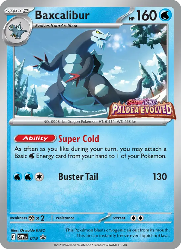 Baxcalibur None Pokemon card #019 from SVP Black Star Promos