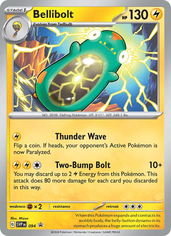 Bellibolt None Pokemon card #094 from SVP Black Star Promos