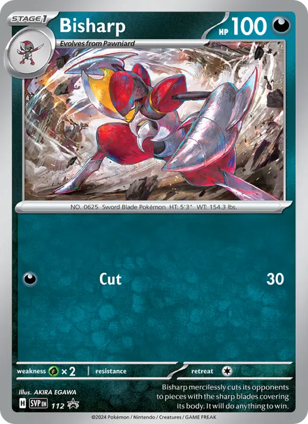 Bisharp None Pokemon card #112 from SVP Black Star Promos