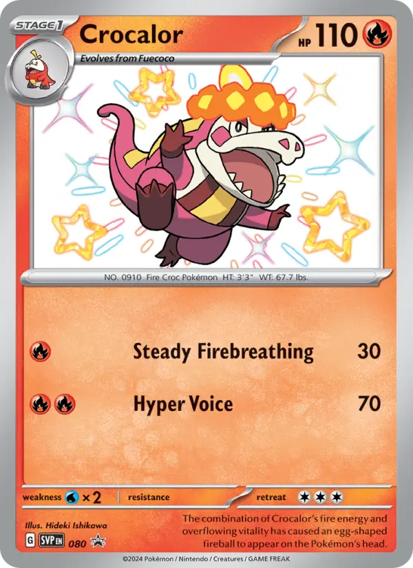Crocalor None Pokemon card #080 from SVP Black Star Promos