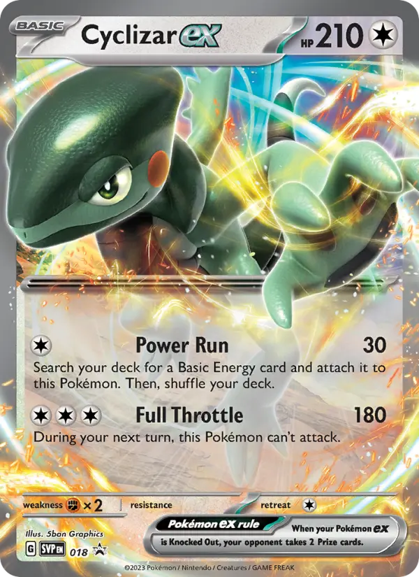 Cyclizar ex None Pokemon card #018 from SVP Black Star Promos