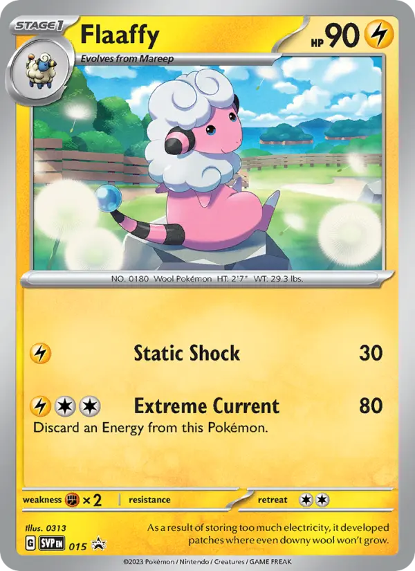 Flaaffy None Pokemon card #015 from SVP Black Star Promos