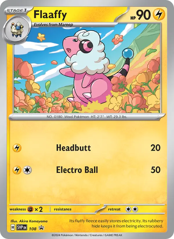 Flaaffy None Pokemon card #108 from SVP Black Star Promos