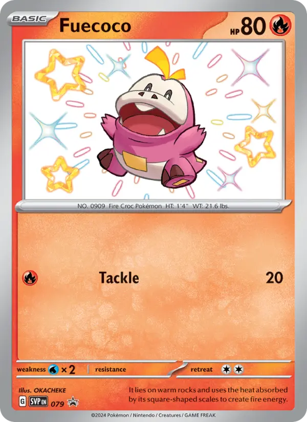 Fuecoco None Pokemon card #079 from SVP Black Star Promos