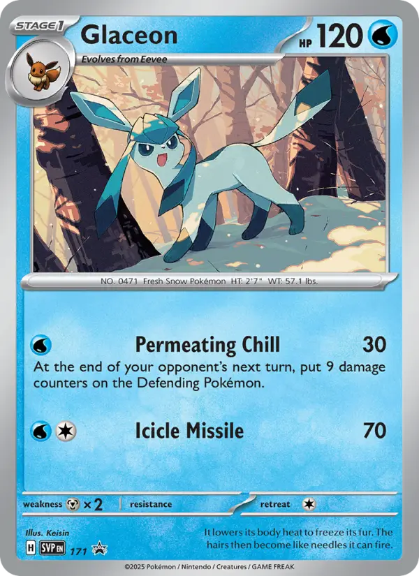 Glaceon None Pokemon card #171 from SVP Black Star Promos