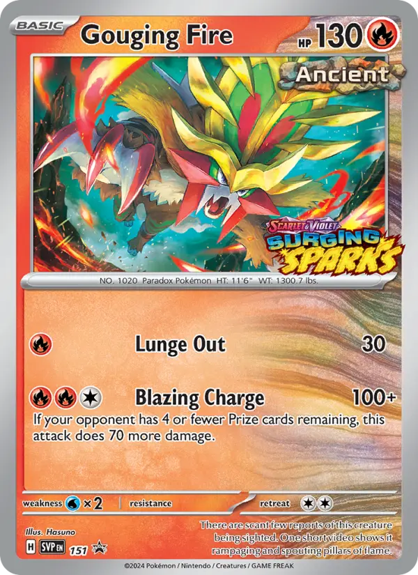 Gouging Fire None Pokemon card #151 from SVP Black Star Promos