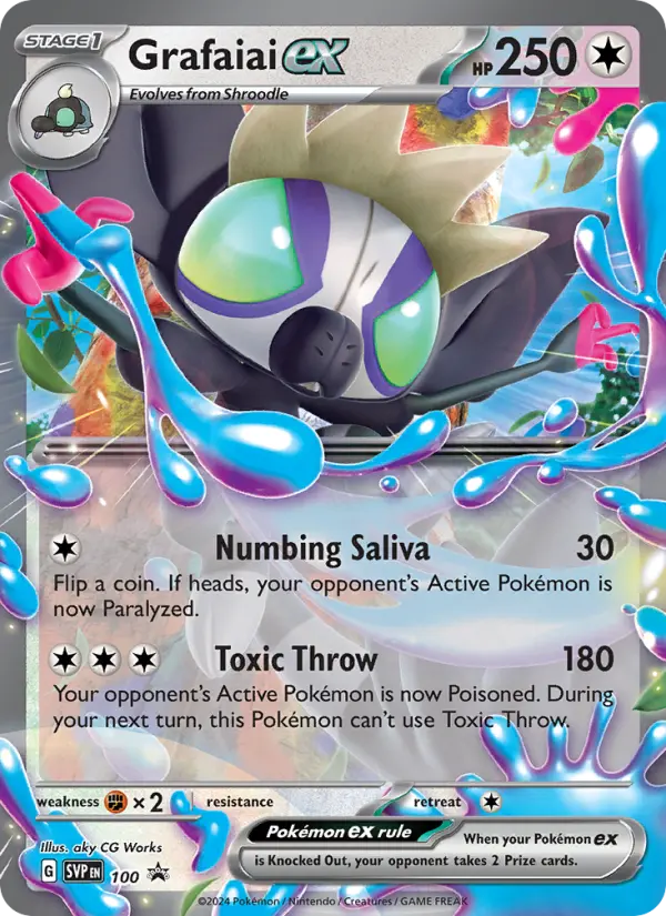 Grafaiai ex None Pokemon card #100 from SVP Black Star Promos
