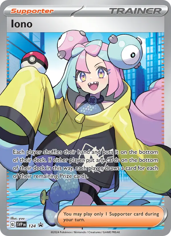 Iono None Pokemon card #124 from SVP Black Star Promos