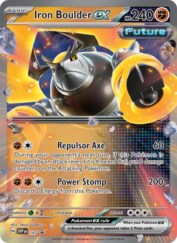 Iron Boulder ex None Pokemon card #147 from SVP Black Star Promos