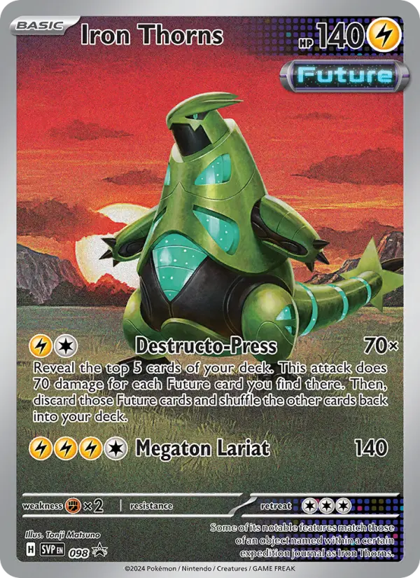 Iron Thorns None Pokemon card #098 from SVP Black Star Promos