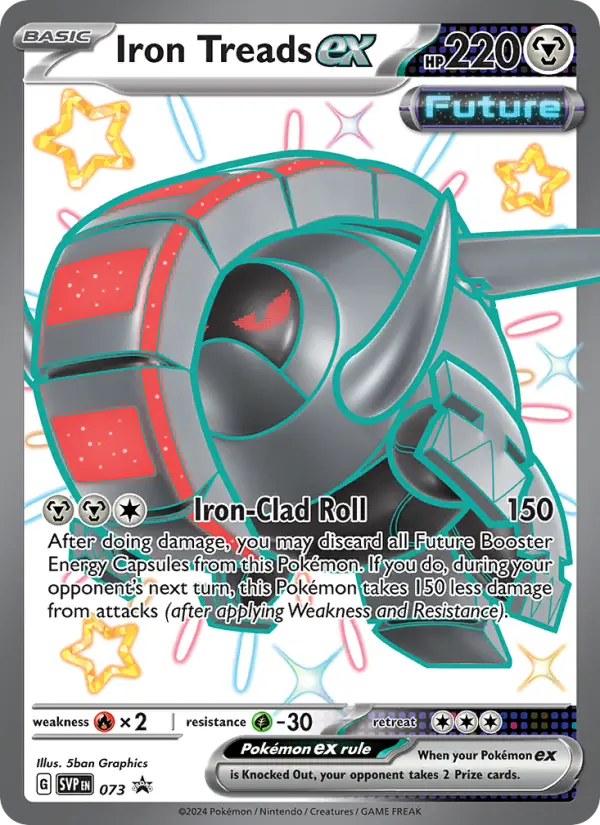 Iron Treads ex None Pokemon card #073 from SVP Black Star Promos