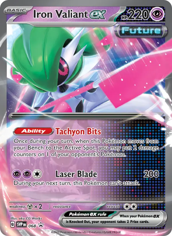 Iron Valiant ex None Pokemon card #068 from SVP Black Star Promos
