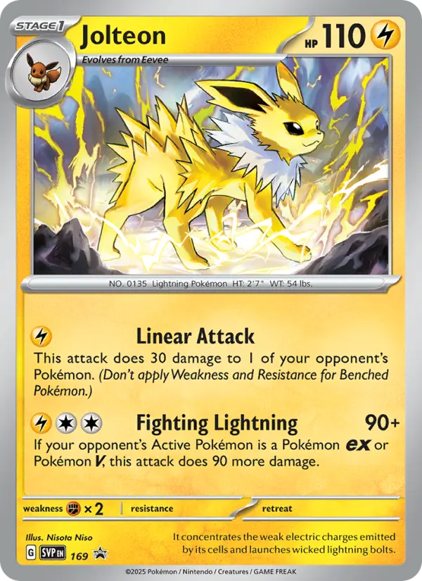 Jolteon None Pokemon card #169 from SVP Black Star Promos