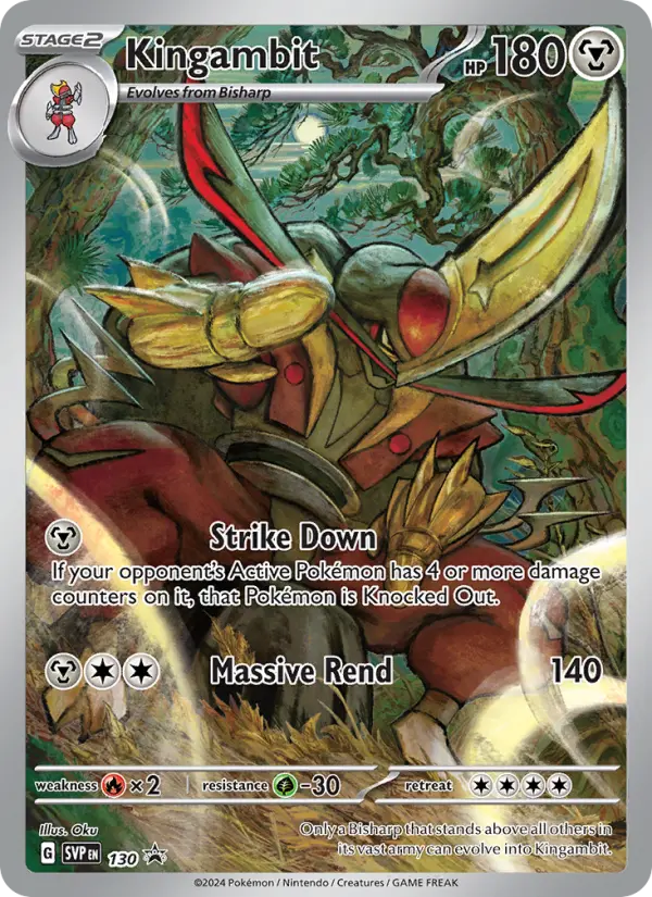 Kingambit None Pokemon card #130 from SVP Black Star Promos