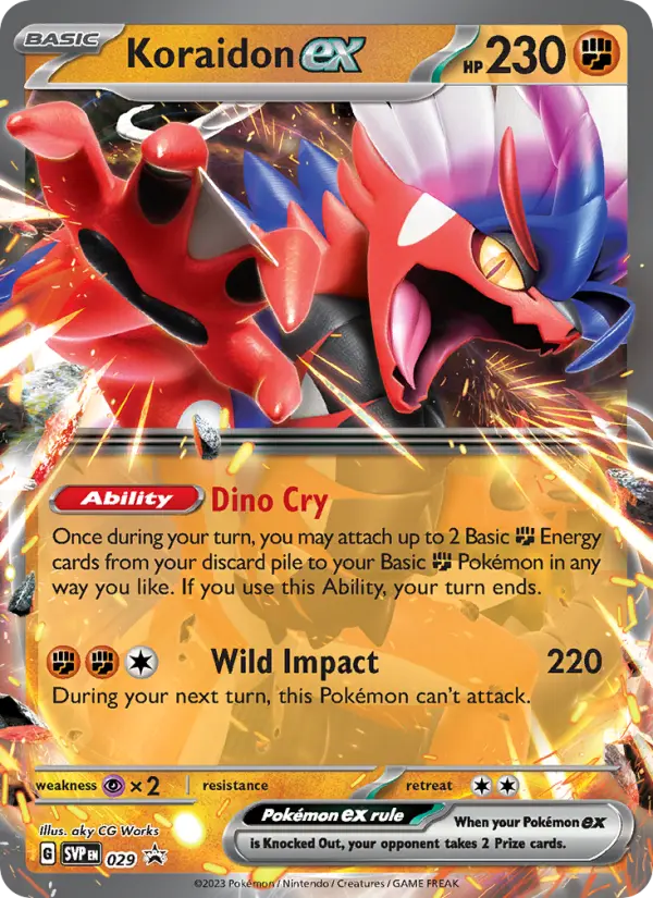 Koraidon ex None Pokemon card #029 from SVP Black Star Promos