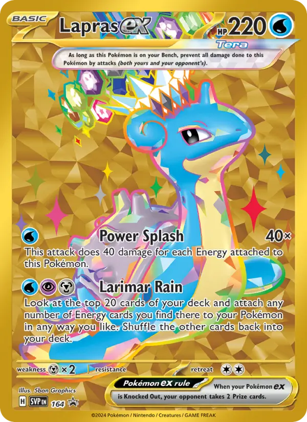 Lapras ex None Pokemon card #164 from SVP Black Star Promos
