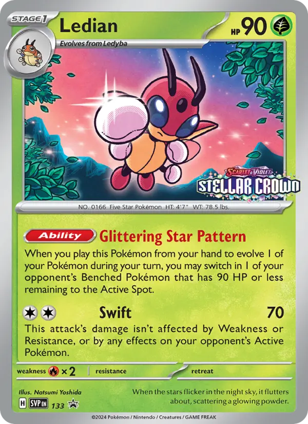 Ledian None Pokemon card #133 from SVP Black Star Promos