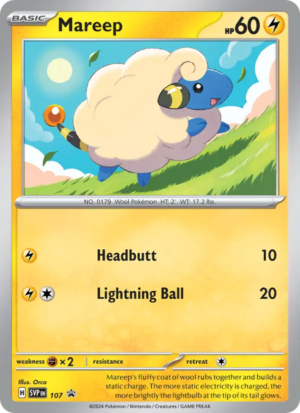 Mareep None Pokemon card #107 from SVP Black Star Promos