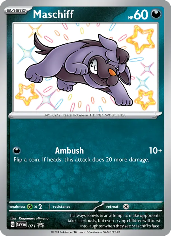 Maschiff None Pokemon card #071 from SVP Black Star Promos