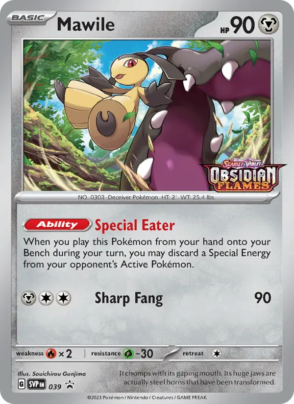Mawile None Pokemon card #039 from SVP Black Star Promos