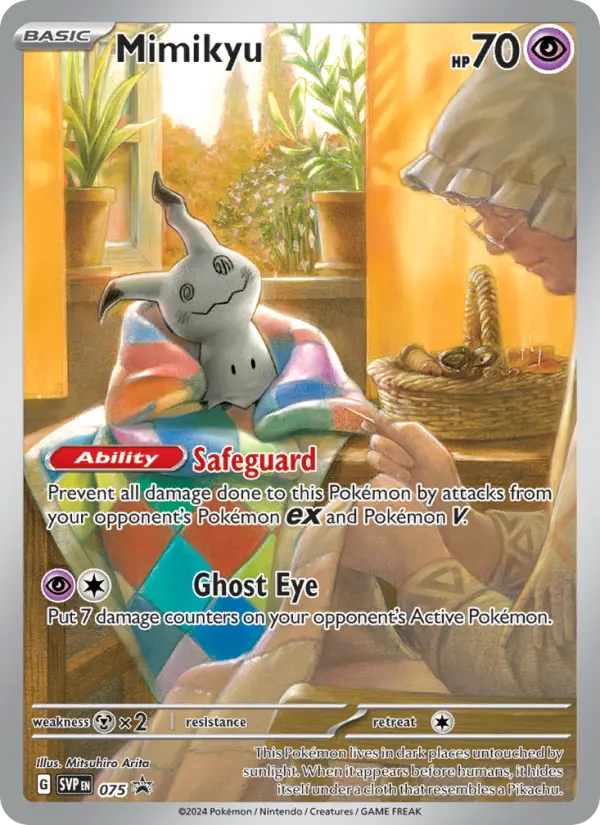Mimikyu None Pokemon card #075 from SVP Black Star Promos