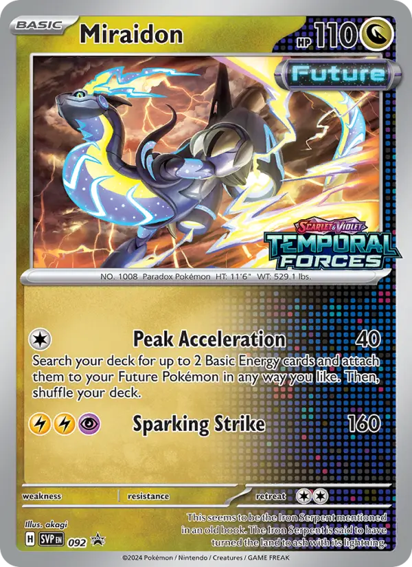 Miraidon None Pokemon card #092 from SVP Black Star Promos