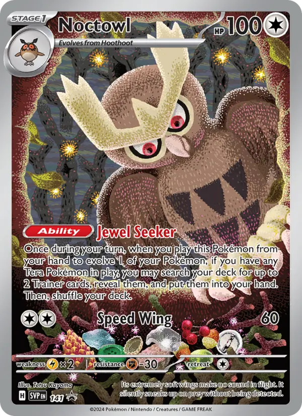 Noctowl None Pokemon card #141 from SVP Black Star Promos