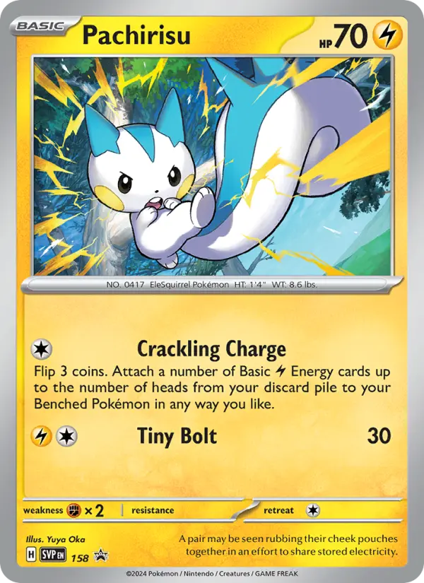Pachirisu None Pokemon card #158 from SVP Black Star Promos