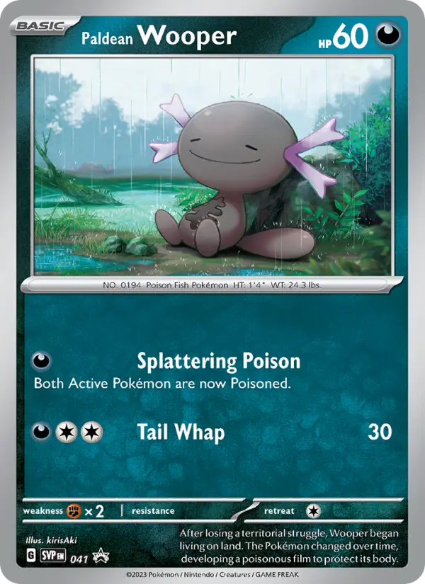 Paldean Wooper None Pokemon card #041 from SVP Black Star Promos