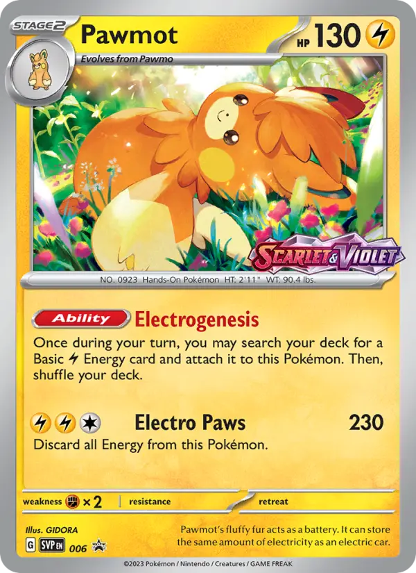 Pawmot None Pokemon card #006 from SVP Black Star Promos