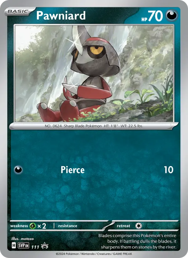 Pawniard None Pokemon card #111 from SVP Black Star Promos