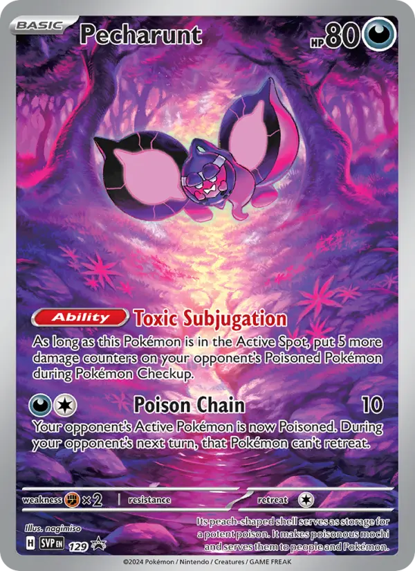 Pecharunt None Pokemon card #129 from SVP Black Star Promos