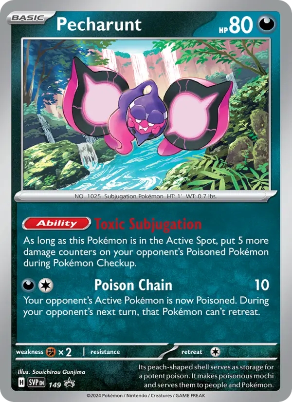 Pecharunt None Pokemon card #149 from SVP Black Star Promos