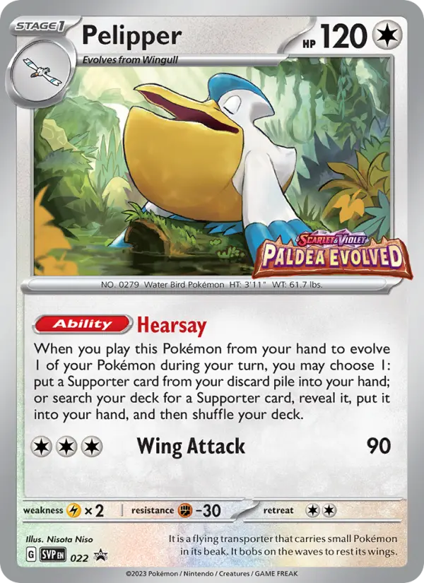 Pelipper None Pokemon card #022 from SVP Black Star Promos