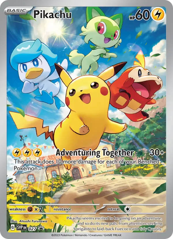 Pikachu None Pokemon card #027 from SVP Black Star Promos