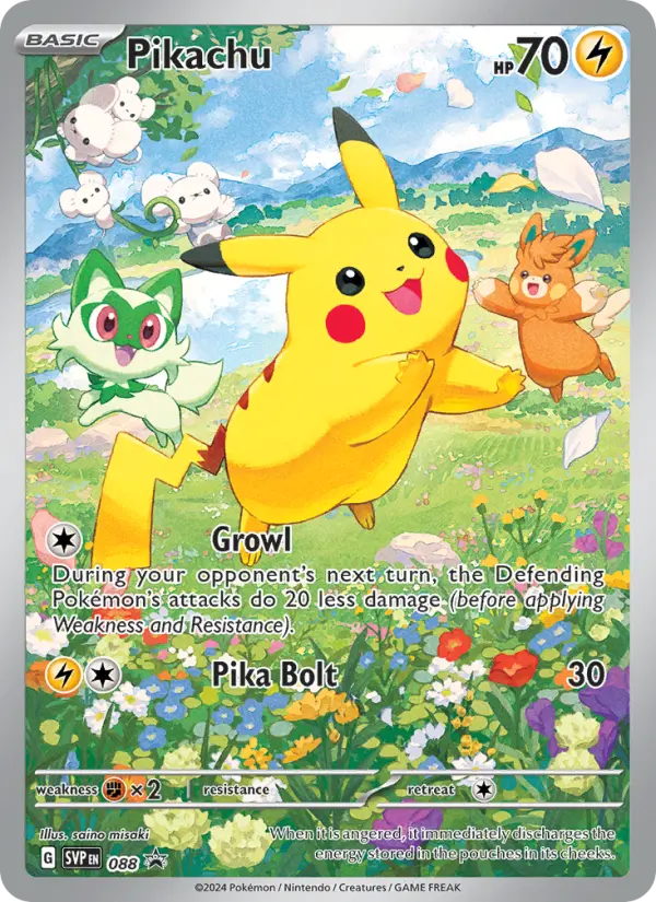 Pikachu None Pokemon card #088 from SVP Black Star Promos