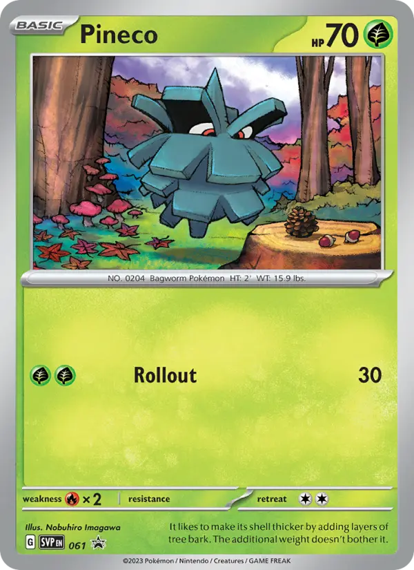 Pineco None Pokemon card #061 from SVP Black Star Promos