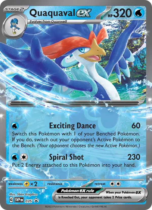 Quaquaval ex None Pokemon card #035 from SVP Black Star Promos