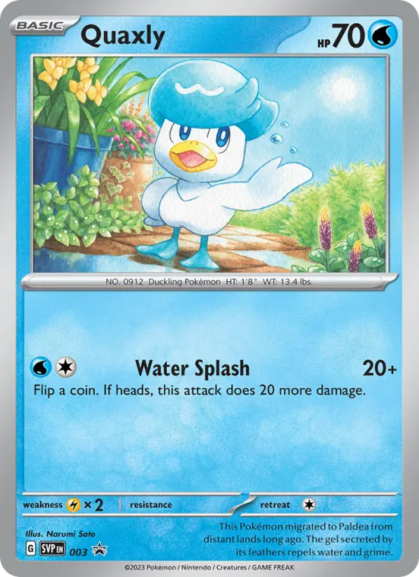 Quaxly None Pokemon card #003 from SVP Black Star Promos
