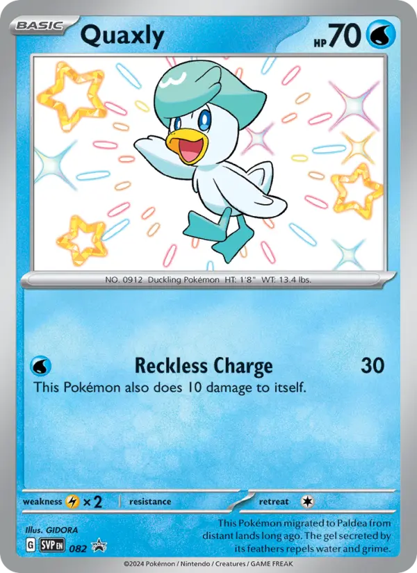 Quaxly None Pokemon card #082 from SVP Black Star Promos