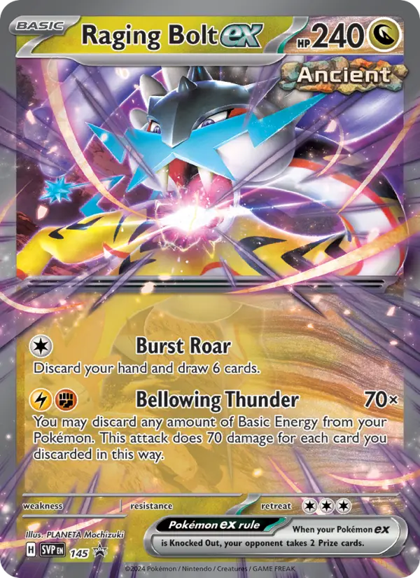 Raging Bolt ex None Pokemon card #145 from SVP Black Star Promos