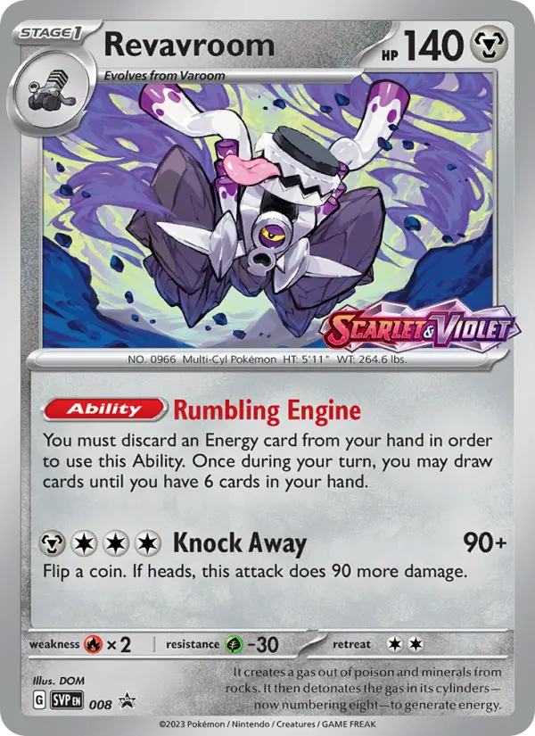 Revavroom None Pokemon card #008 from SVP Black Star Promos