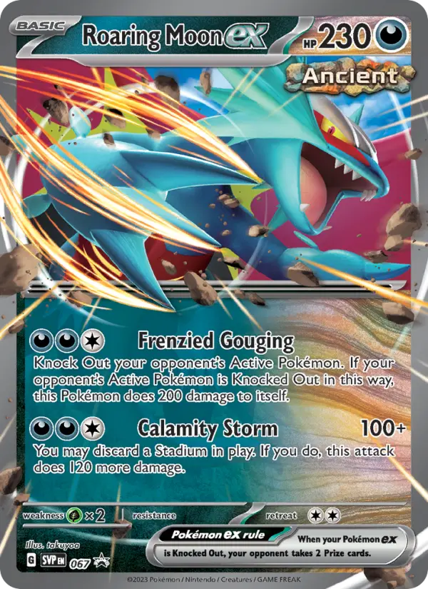 Roaring Moon ex None Pokemon card #067 from SVP Black Star Promos