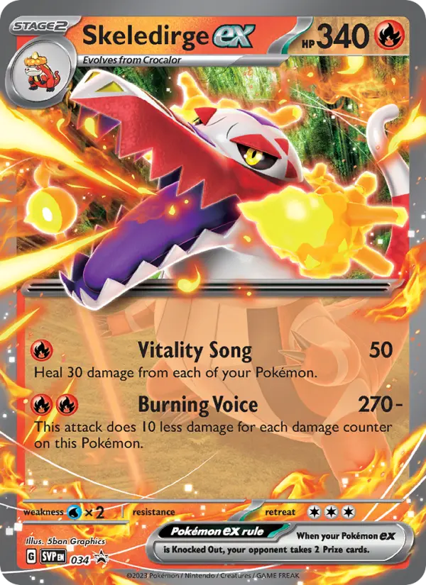 Skeledirge ex None Pokemon card #034 from SVP Black Star Promos