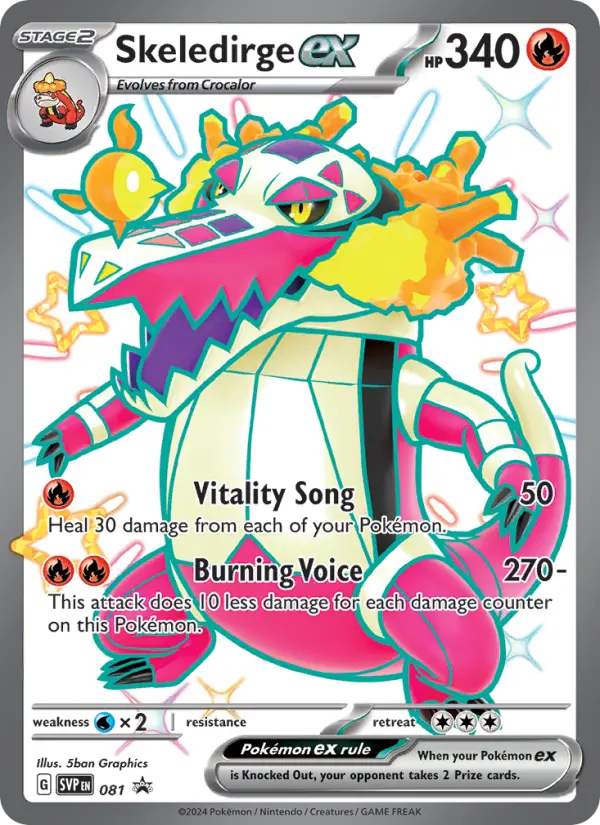 Skeledirge ex None Pokemon card #081 from SVP Black Star Promos