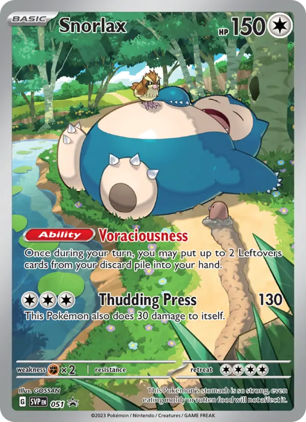 Snorlax None Pokemon card #051 from SVP Black Star Promos