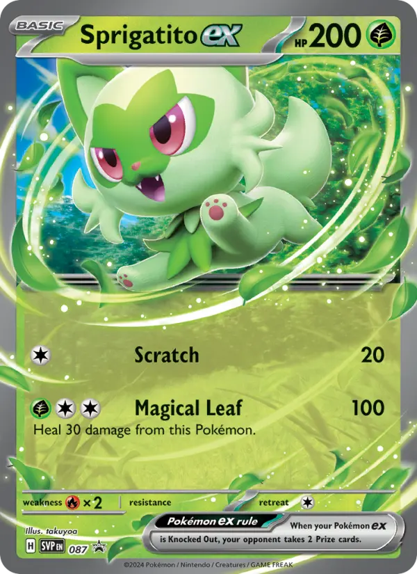 Sprigatito ex None Pokemon card #087 from SVP Black Star Promos
