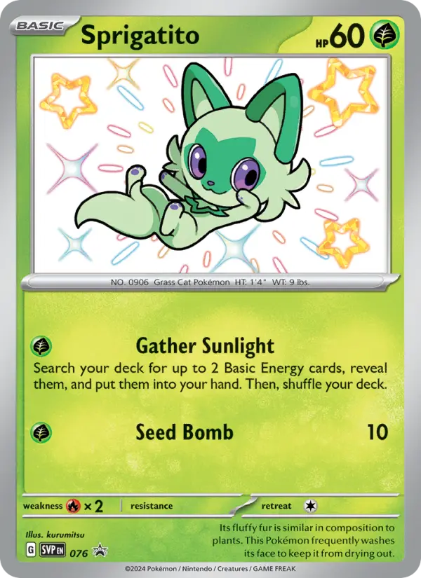 Sprigatito None Pokemon card #076 from SVP Black Star Promos