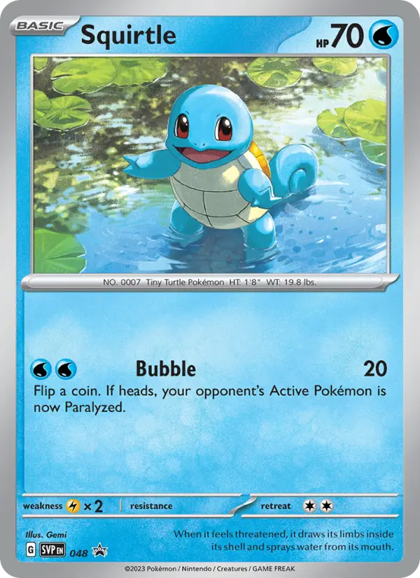 Squirtle None Pokemon card #048 from SVP Black Star Promos