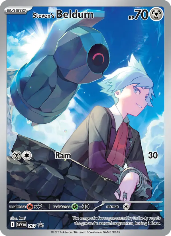 Steven's Beldum None Pokemon card #207 from SVP Black Star Promos